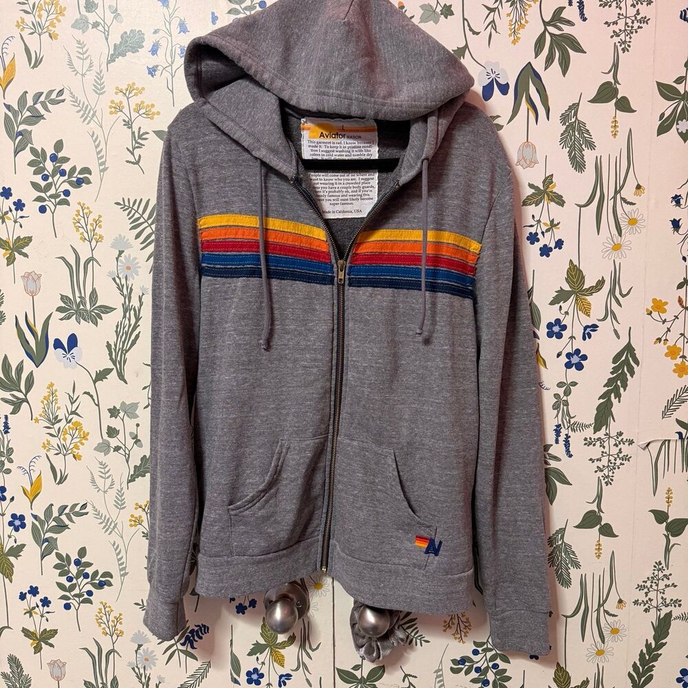 Aviator Nation 5 Stripe Hoodie